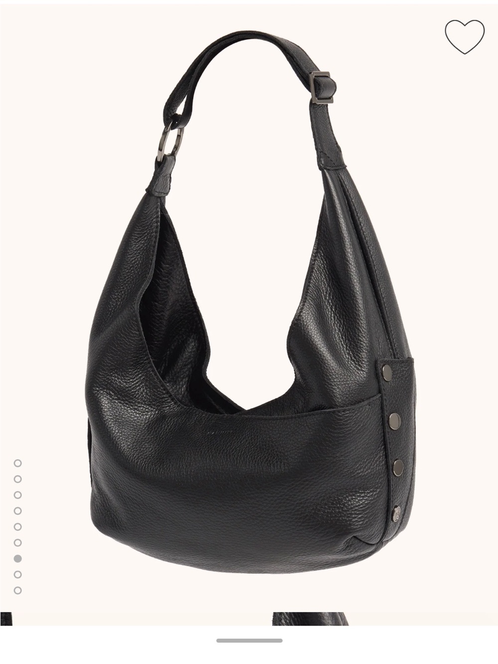 Hammitt Black Pebbled Leather Hobo - Picture 12 of 16